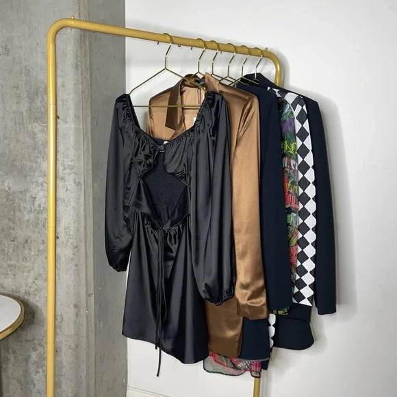 Princess Polly Nakita Long Sleeve Mini Satin Cutout Dress in Black - Picture 6 of 17